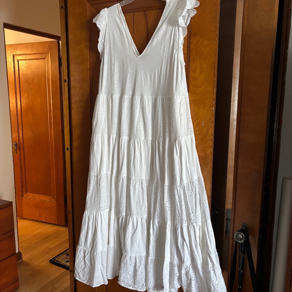 Boden white eyelet dress
